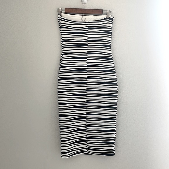 Bebe Strapless Bodycon Midi Dress - Picture 2 of 6